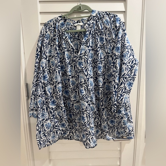 H&M flowy blouse white blouse Size 8 - Picture 1 of 1